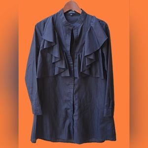 Prettylittlething black shirt dress